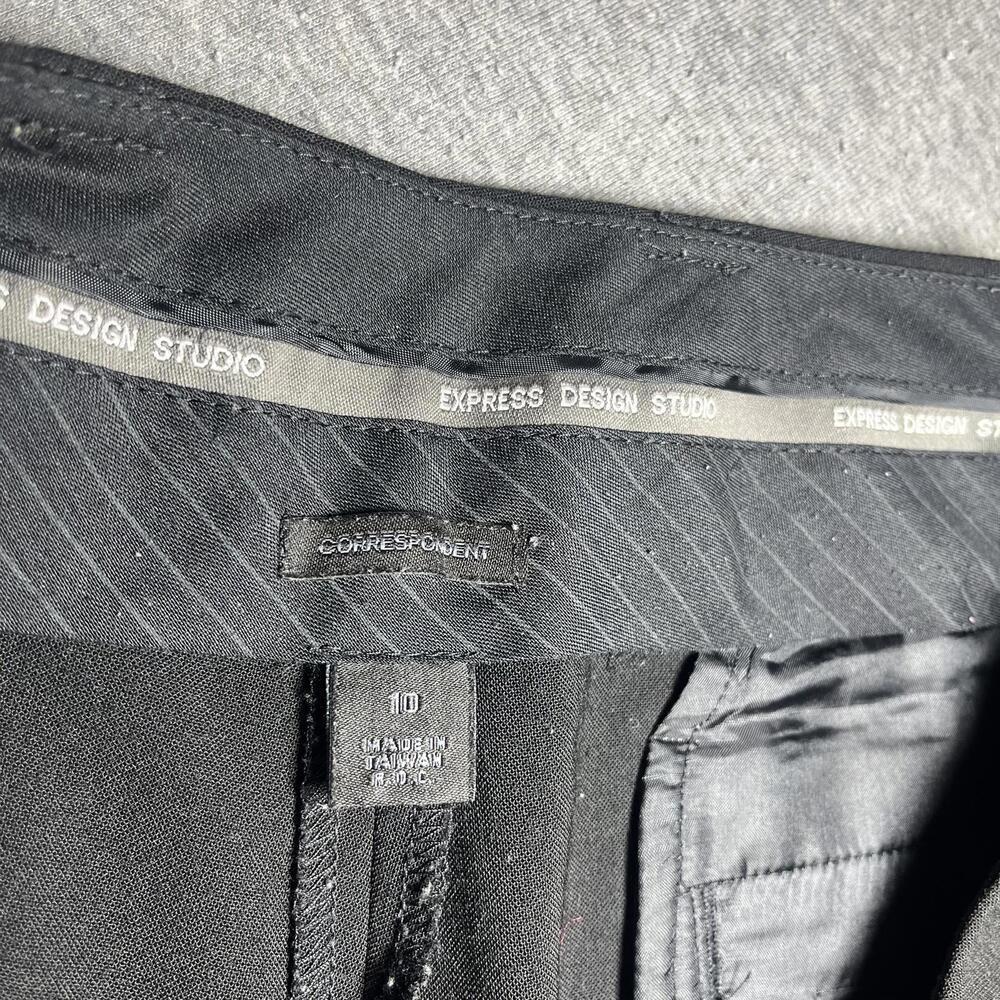 Express Woman’s Size 10 Correspondent Black and Pinstripe Dress Pants #11393 - Picture 8 of 9